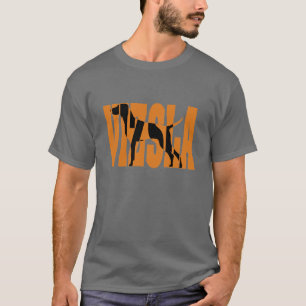 Vizsla Silhouette, Show Stack T-shirt