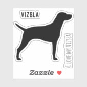 Vizsla Silhouette Vinyl Sticker (Vel)
