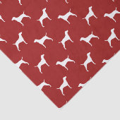 Vizsla Silhouettes Pattern Red Tissuepapier (Detail)
