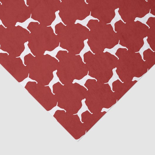 Vizsla Silhouettes Pattern Red Tissuepapier (Detail)