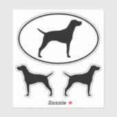 Vizsla Silhouettes Vinyl Sticker Set (Vel)