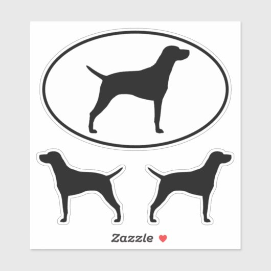 Vizsla Silhouettes Vinyl Sticker Set (Vel)