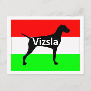 vizsla silo naam op Hongarije-Vlag.png Briefkaart