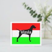 vizsla silo name op Hungary-Flag.png Briefkaart (Staand voorkant)