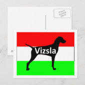 vizsla silo name op Hungary-Flag.png Briefkaart (Voorkant / Achterkant)
