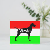 vizsla silo name op Hungary-Flag.png Briefkaart (Staand voorkant)