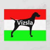 vizsla silo name op Hungary-Flag.png Briefkaart (Voorkant)