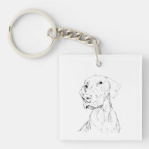 Vizsla-sleutelhanger – Minimalistische cadeau-hond