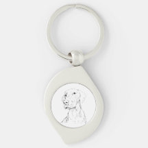 Vizsla-sleutelhanger – Minimalistische cadeau-hond