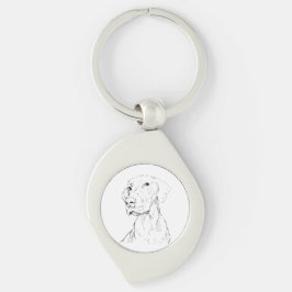 Vizsla-sleutelhanger – Minimalistische cadeau-hond Sleutelhanger