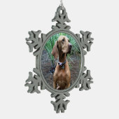 Vizsla Snowflake kerstversiering Tin Sneeuwvlok Ornament (Links)