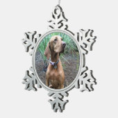 Vizsla Snowflake kerstversiering Tin Sneeuwvlok Ornament (Rechts)