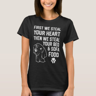 Vizsla Steal Uw hart Steal Uw Bed en Zwangerschap T-shirt