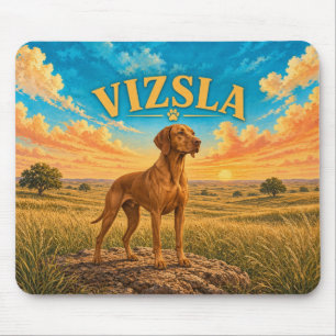Vizsla, Tallgrass Prairie Vintage Waterverf Muismat