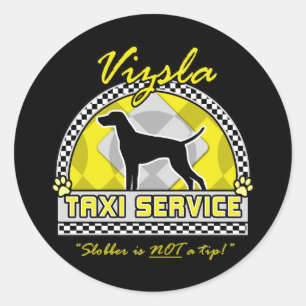 Vizsla Taxi Service Ronde Sticker