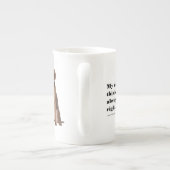 Vizsla tegen Wife Bone China Mok (Achterkant)