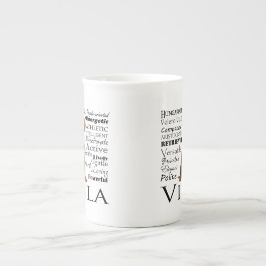 Vizsla Traits Bone China Mok (Voorkant)