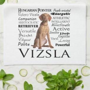 Vizsla Traits Kitchen Towel Theedoek
