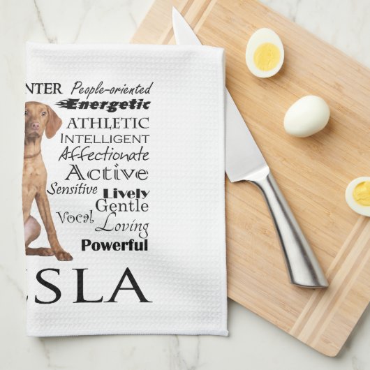 Vizsla Traits Kitchen Towel Theedoek (Quarter Fold)