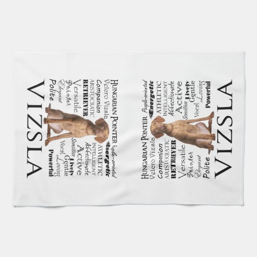 Vizsla Traits Kitchen Towel Theedoek (Horizontaal)