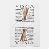 Vizsla Traits Kitchen Towel Theedoek (Verticaal)