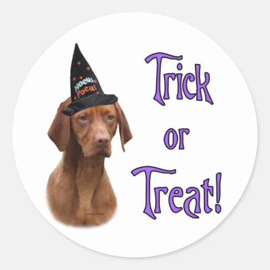 Vizsla Trick Ronde Sticker (Voorkant)