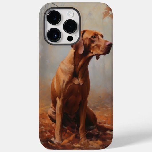 Vizsla tussen vallende herfstbladeren inspireert Case-Mate iPhone case (Achterkant)