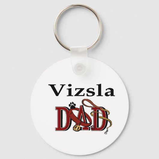 Vizsla Vader Cadeaus Sleutelhanger (Voorkant)