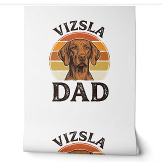 Vizsla Vader Vintage Gravure Hondenontwerp_1 Behang