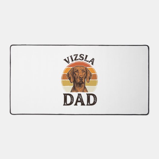 Vizsla Vader Vintage Gravure Hondenontwerp_1 Bureaumat (Voorkant)