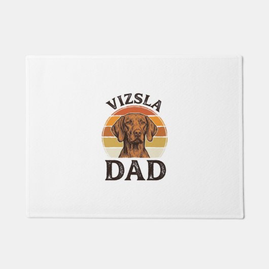 Vizsla Vader Vintage Gravure Hondenontwerp_1 Deurmat (Voorkant)