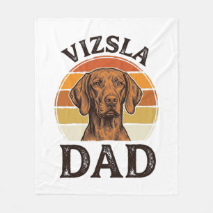 Vizsla Vader Vintage Gravure Hondenontwerp_1 Fleece Deken