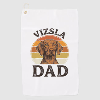 Vizsla Vader Vintage Gravure Hondenontwerp_1 Golfhanddoek