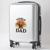 Vizsla Vader Vintage Gravure Hondenontwerp_1 Sticker (Koffer)