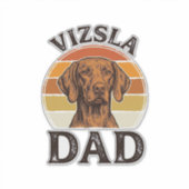 Vizsla Vader Vintage Gravure Hondenontwerp_1 Sticker (Voorkant)