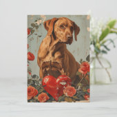 Vizsla Valentijnsdag Feestdagenkaart (Staand voorkant)