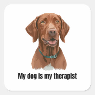 Vizsla Vierkante Sticker