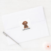 Vizsla Vierkante Sticker (Envelop)