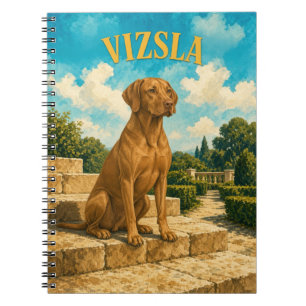 Vizsla, Vintage Waterverf Honden Kunst Notitieboek