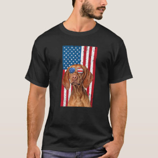 Vizsla voor Kinder mannen Retro Vizsla Dog America T-shirt