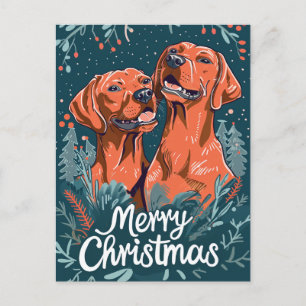 Vizsla Vrolijk kerstfeest Briefkaart
