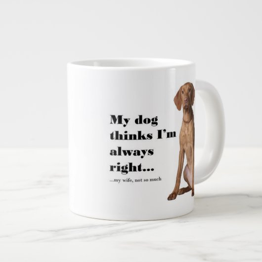 Vizsla / Vrouw Jumbo Mok (Voorkant rechts)