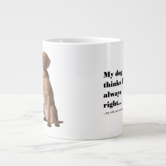 Vizsla / Vrouw Jumbo Mok (Voorkant)