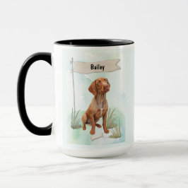 Vizsla Watercolor Personalized Dog Mok