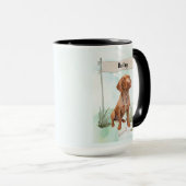 Vizsla Watercolor Personalized Dog Mok (Voorkant rechts)