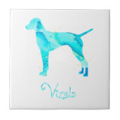 Vizsla Waterverf Design Tegeltje (Voorkant)