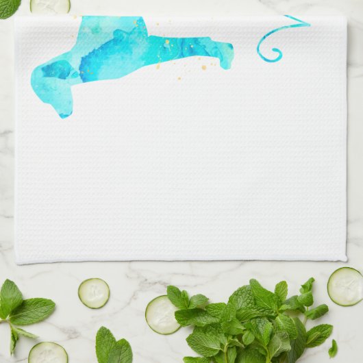 Vizsla Waterverf Design Theedoek (Gevouwen)