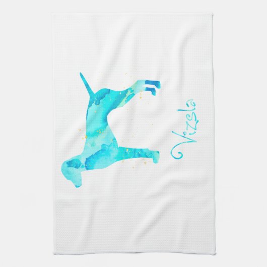 Vizsla Waterverf Design Theedoek (Verticaal)