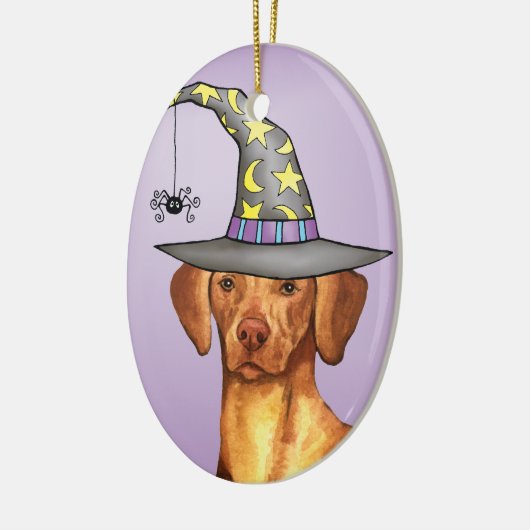 Vizsla Witch Keramisch Ornament (Links)