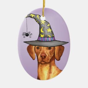 Vizsla Witch Keramisch Ornament